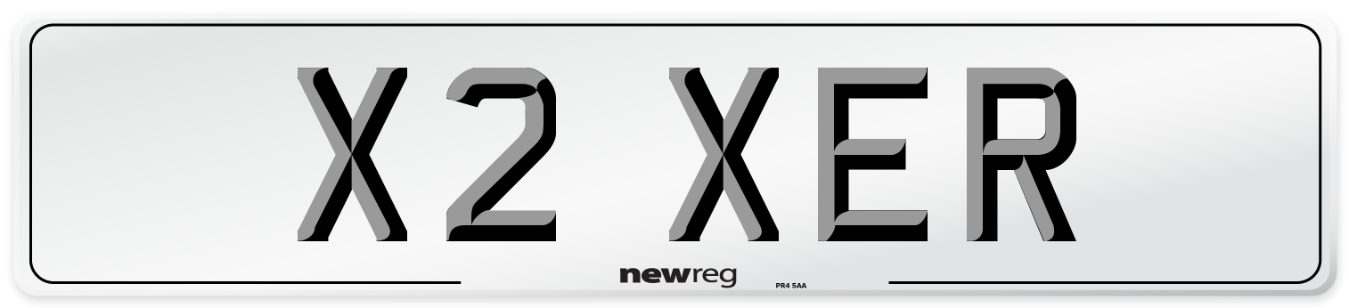 X2 XER Number Plate from New Reg